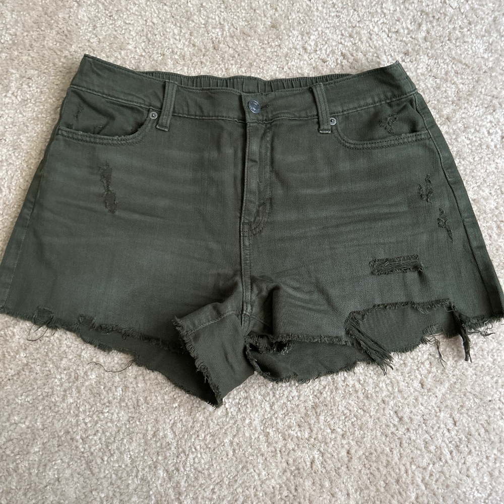 Aerie Olive Jean Shorts